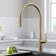 preview thumbnail 14 of 149, Kraus 2-Function 1-Handle 1-Hole Pulldown Sprayer Brass Kitchen Faucet KPF-2821 - 20 3/8" Height (Oletto collection) - SFACB - Spot Free Antique Champagne Bronze