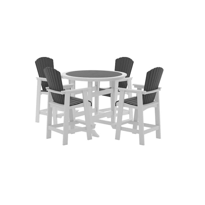 Patio Bar Table Set High Top Outdoor Table and Chairs Set of 5