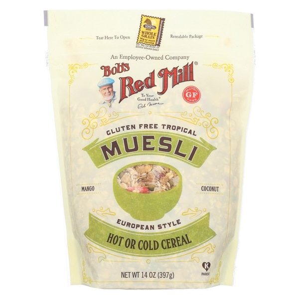 Bob's Red Mill Cereal - Gluten Free Tropical Muesli - Case of 4 - 14 oz
