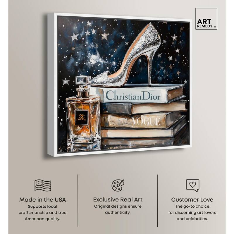 Sparkling Stars Heel Canvas by Art Remedy