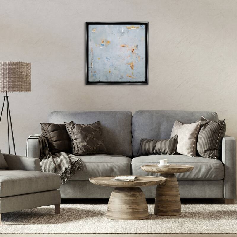 Stupell Abstract Grey & Accents Framed Floater Canvas Wall Art Design By Jodi Major