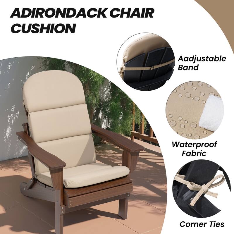 Crestlive Products Outdoor Adirondack Chair Cushion Patio Chair Pad