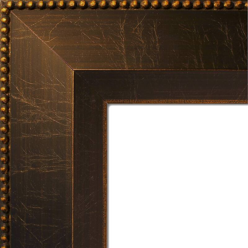 Non-Beveled Wood Bathroom Wall Mirror - Signore Bronze Frame