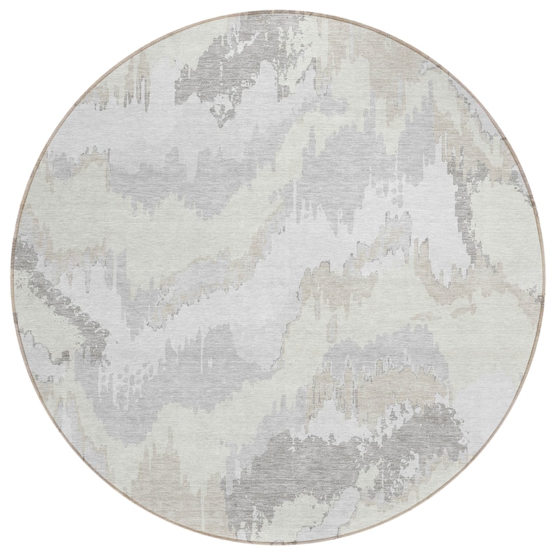 Machine Washable Indoor/ Outdoor Chantille Ombre Abstract Rug