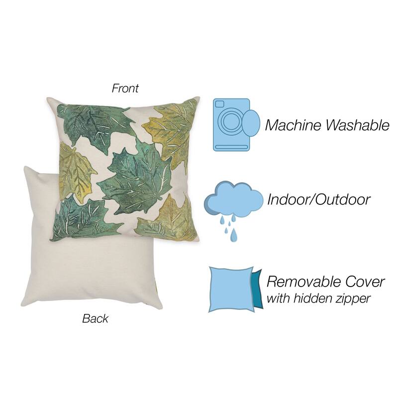 Liora Manne Visions IV Leaf Toss Indoor/Outdoor Pillow