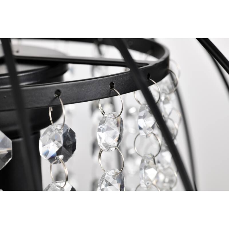 Kate Traditional Crystal Antique Chandelier Bronze and Black Finish