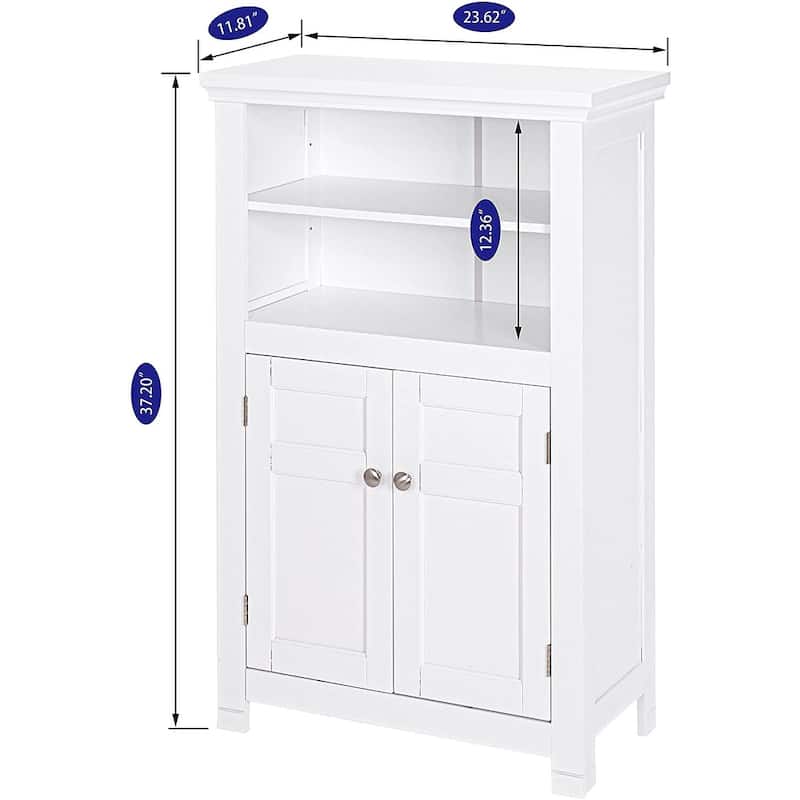 Spirich Home Freestanding Bathroom Cabinet with Doors Wooden Entryway Storage Cabinet,White