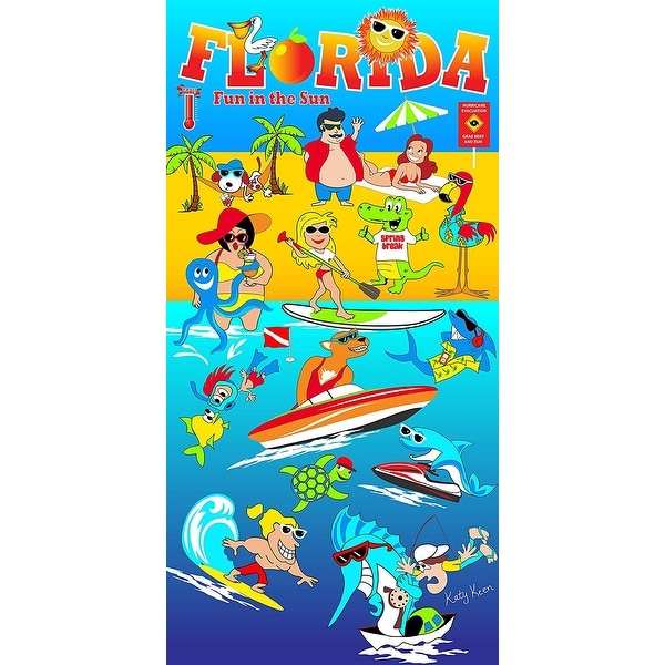 Florida Fun in the Sun 30x60 Brazilian Velour Beach Towel. Opens flyout.