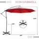preview thumbnail 27 of 28, Ainfox 4 Pcs Rattan Sofa Set Patio Furniture with/without Umbrella Brown Rattan
