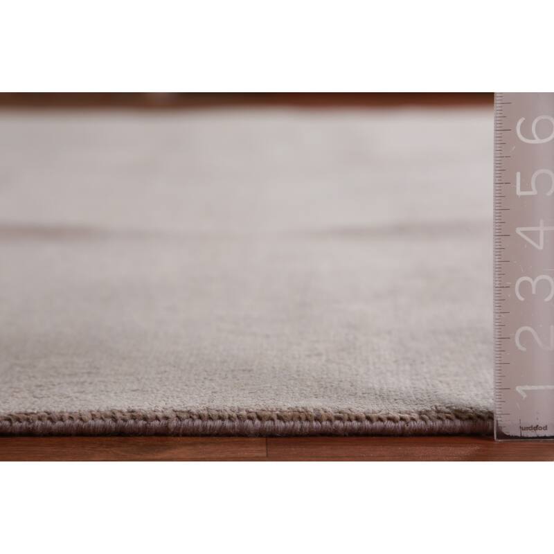 Hand Knotted Oriental 100% Wool Carpet Modern Solid Brown Gabbeh Area Rug - 12' 11'' X 10' 0''