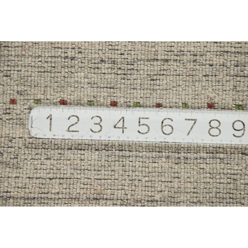 Hand Knotted Oriental 100% Wool Carpet Tribal Animal Pictorial Beige & Ivories Gabbeh Area Rug - 7' 9'' X 5' 0''