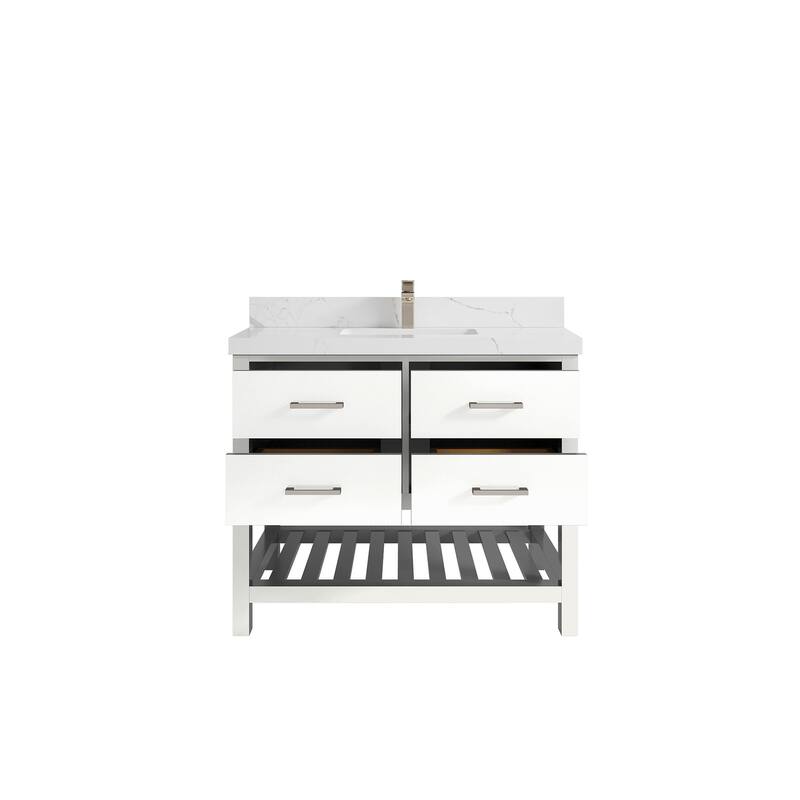Willow Collections 42 in. W x 22 in. D Parker Single Sink Bathroom Vanity with Countertop