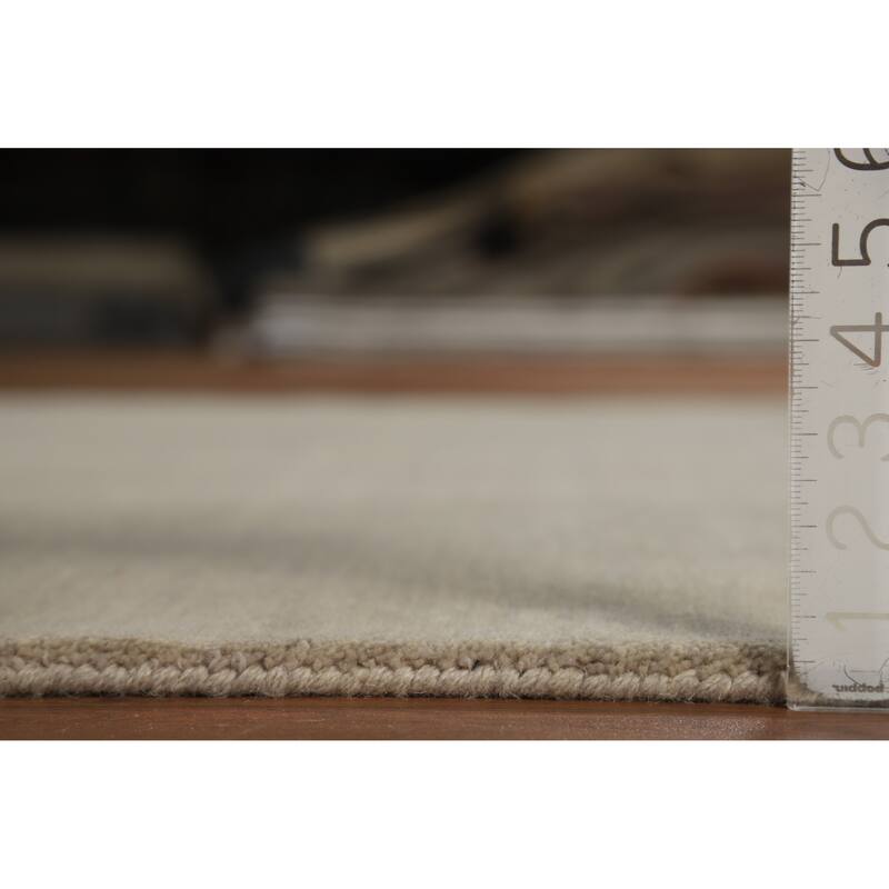 Beige Tribal Gabbeh Indian Area Rug Handmade Wool Carpet - 5'4" x 7'8"