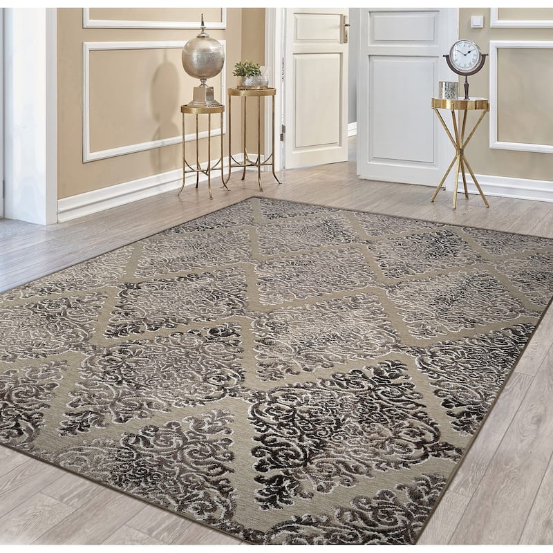 Couristan Cire Victoria Mansion Area Rug - 7'10" x 11'2" - Saddle