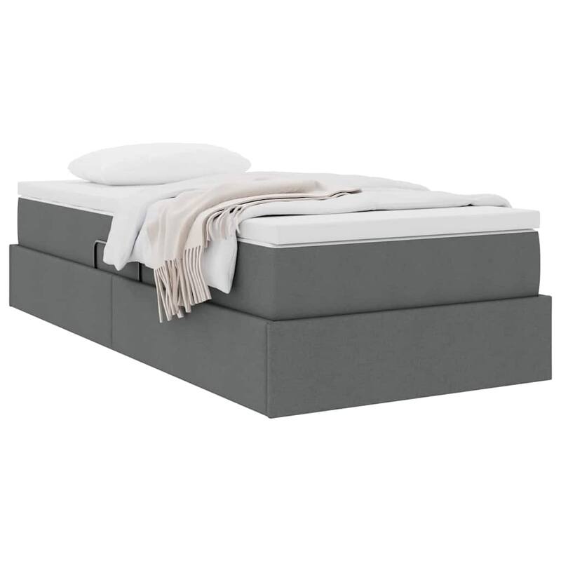vidaXL Storage Bed with Mattress in Polyester