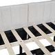 preview thumbnail 48 of 98, L-Shaped Backrest Daybed Upholstered Daybed Frame Classic Wood Slats Design with 2 Storage Drawers or Trundle, Full Size