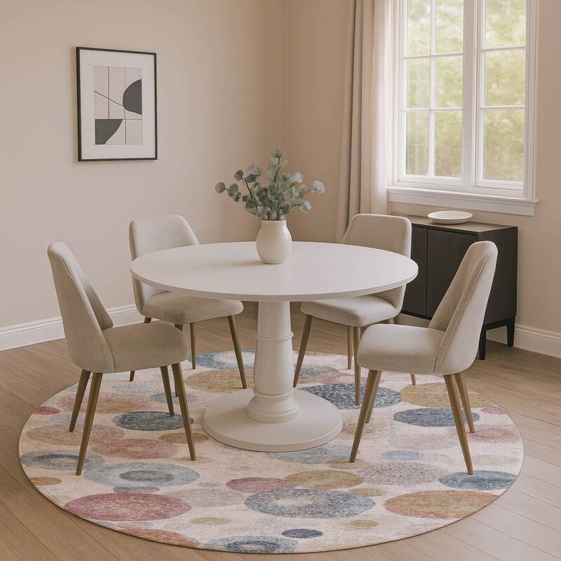 Premium Washable Super Soft Mayfield Rug - Blush - 8' x 8'