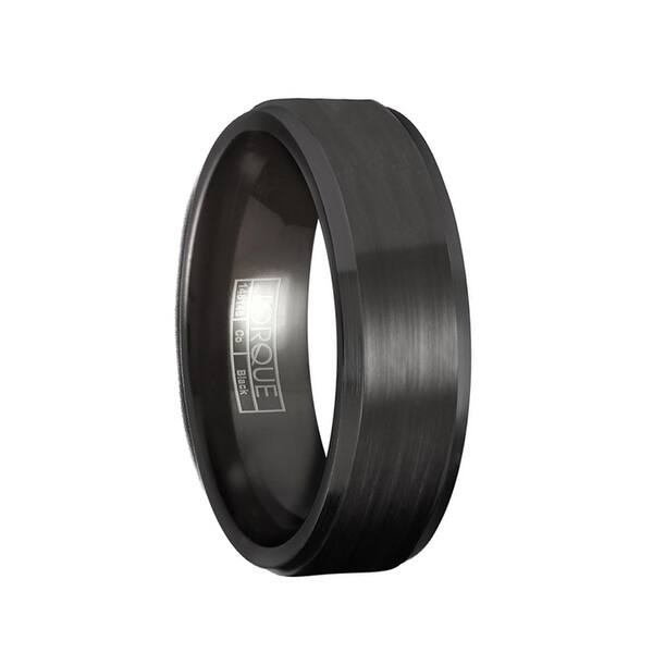 Shop Piston Torque Black Cobalt Wedding Band Brushed Center With