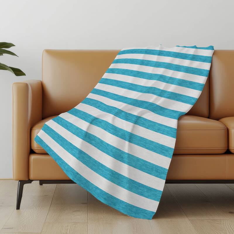 Premium Machine Washable Modern Stripes Sherpa Throw Blanket