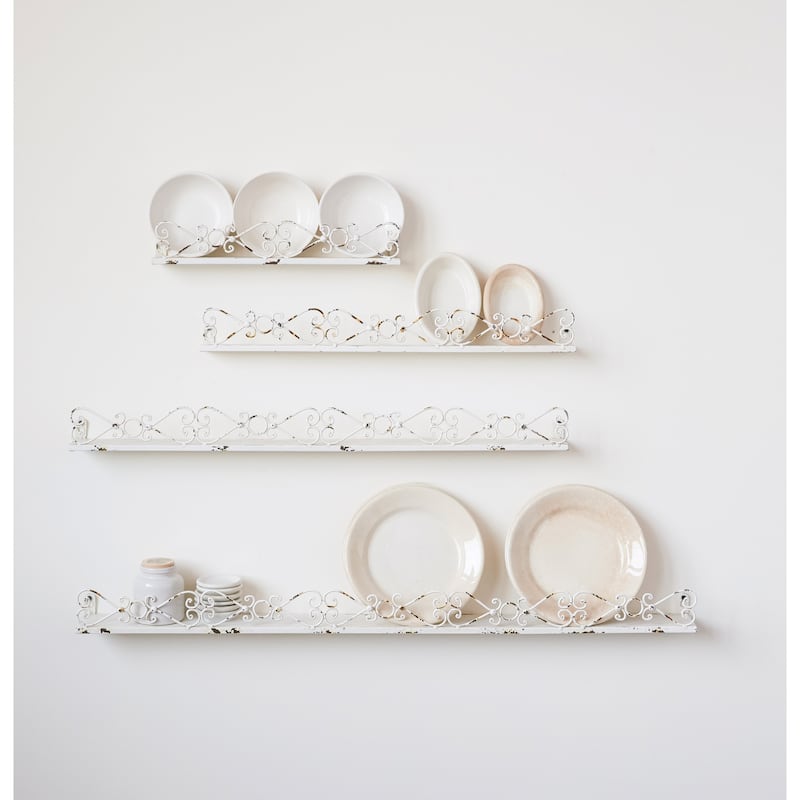 Decorative Cream Iron Ledges (Set of 4 Sizes)