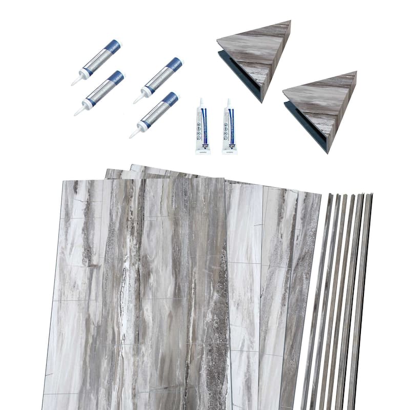 Palisade Shower Surround Kit with Accessories
