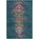 preview thumbnail 12 of 23, SAFAVIEH Madison Ellice Vintage Boho Oriental Rug 4' x 6' - Blue/Fuchsia - Rectangle