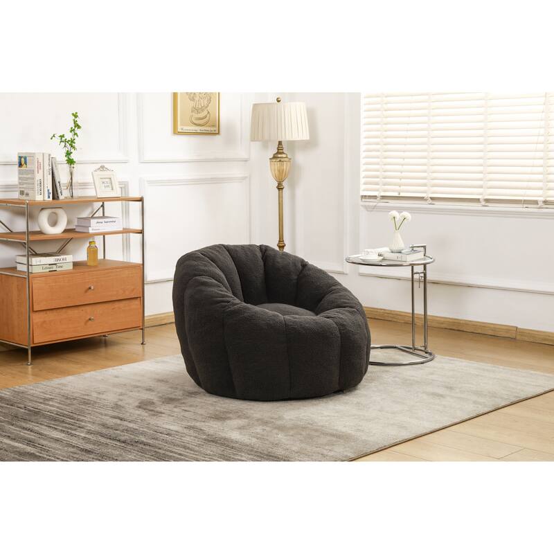 Anmytek Plush Oversized Bean Bag Chair with Armrests High-Density Foam Lazy Comfy Seat