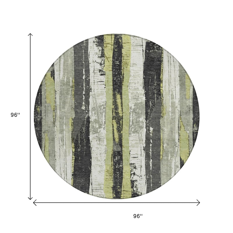 HomeRoots Striped Transitional Rectangle Outdoor Rug