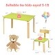 preview thumbnail 2 of 8, Gymax 3 Piece Kids Wooden Table and 2 Chairs Set Children Art Activity - See Details