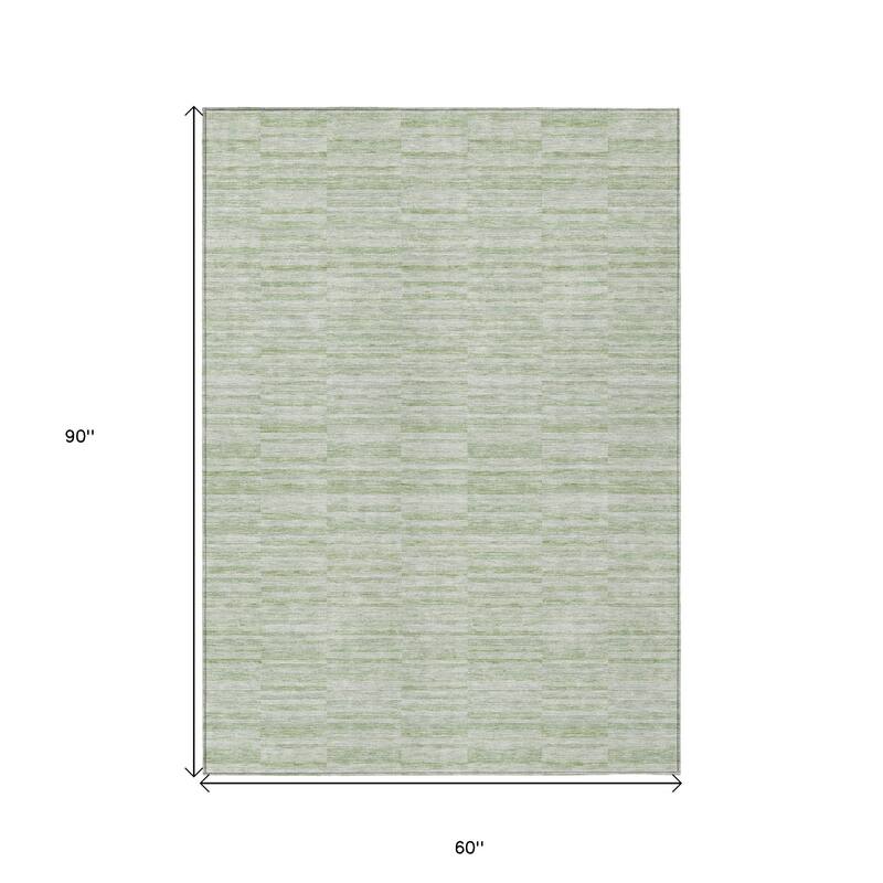 HomeRoots Striped Transitional Rectangle Outdoor Rug