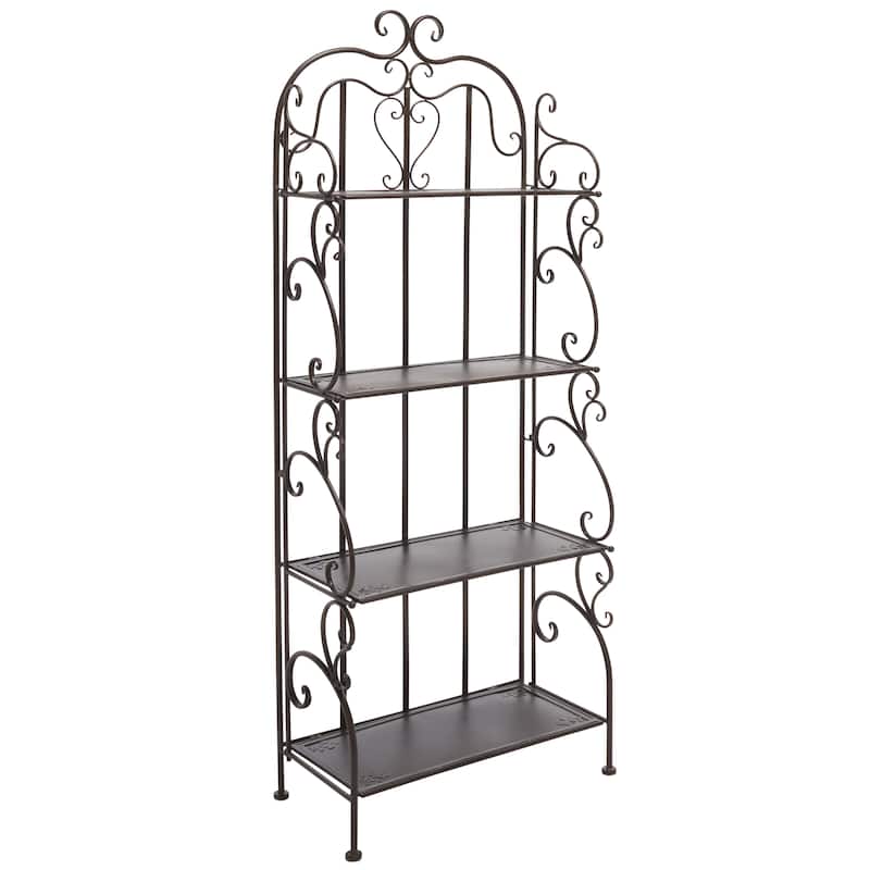 SAFAVIEH Outdoor Monserrat 4-Tier Shelf Unit - 66Wx25Dx13H