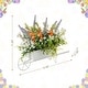 preview thumbnail 4 of 5, Glitzhome 12.5"L Easter Carrot Floral Wreath in Metal Wagon Centerpiece Table Decor