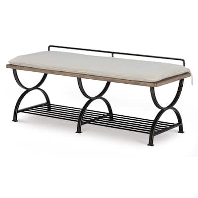 Monteverdi Sun-Bleached Cypress Bed Bench/Luggage Rack