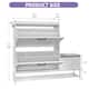 Moasis Farmhouse Shoe Storage Cabinet with 2 Flip Drawers for 16 Pairs Entryway Shoe Storage with Shoe Bench
