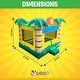 preview thumbnail 2 of 3, Pogo Bounce House Crossover Kids Inflatable Bounce House with Blower, Tropical Jungle Smiley Face Non Printed