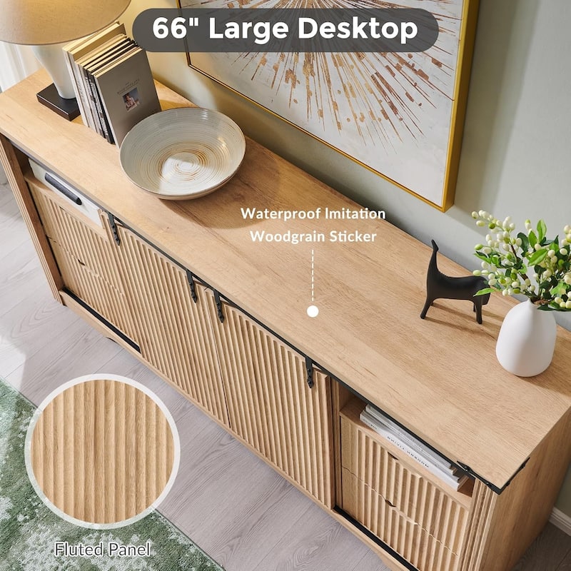Modern TV Stand, Entertainment Center for TV Up to 75" for Living Room