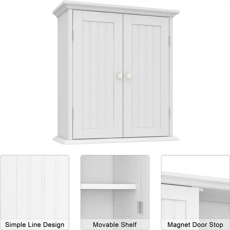 Bathroom Wall Cabinet - 8"D x 21.1"W x 24"H
