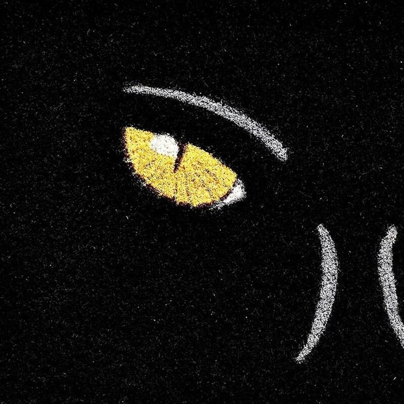 HomeRoots 17" X 29" Black And White Spooky Eyes Halloween Outdoor Coir Door Mat - 17.00' X '29.00
