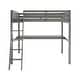 preview thumbnail 3 of 3, Grey High Loft Bed with Desk, Storage, and Twin Size Frame