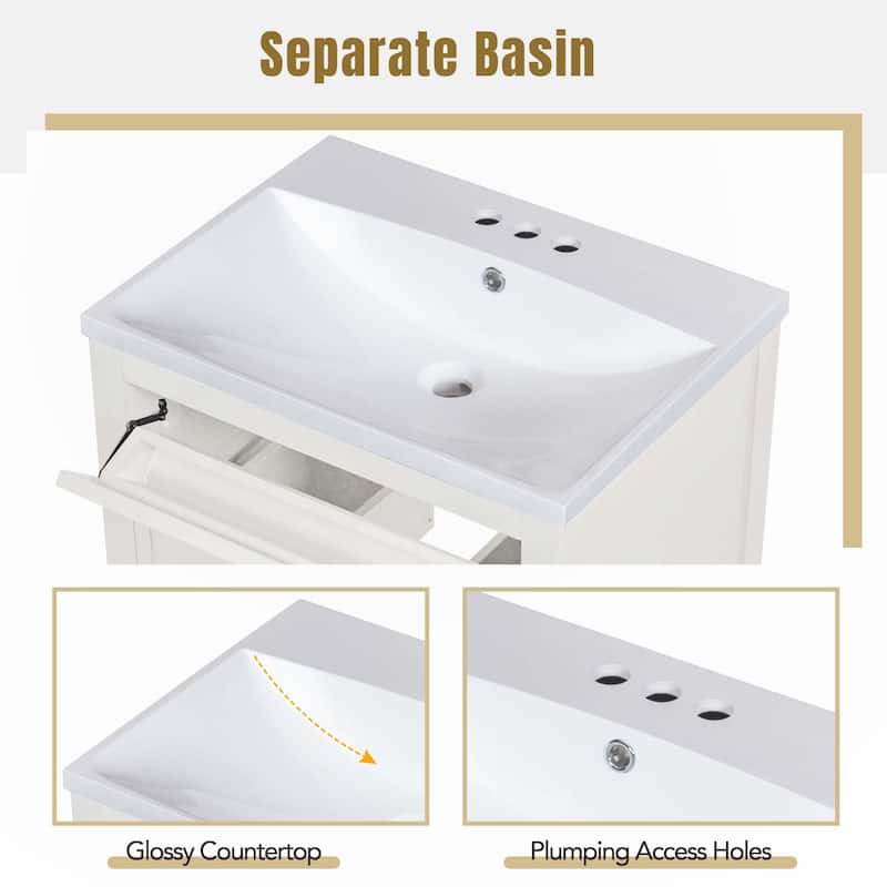 24"Bathroom Vanity with Top Sink