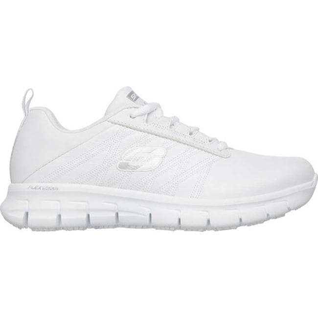 white leather nursing shoes skechers