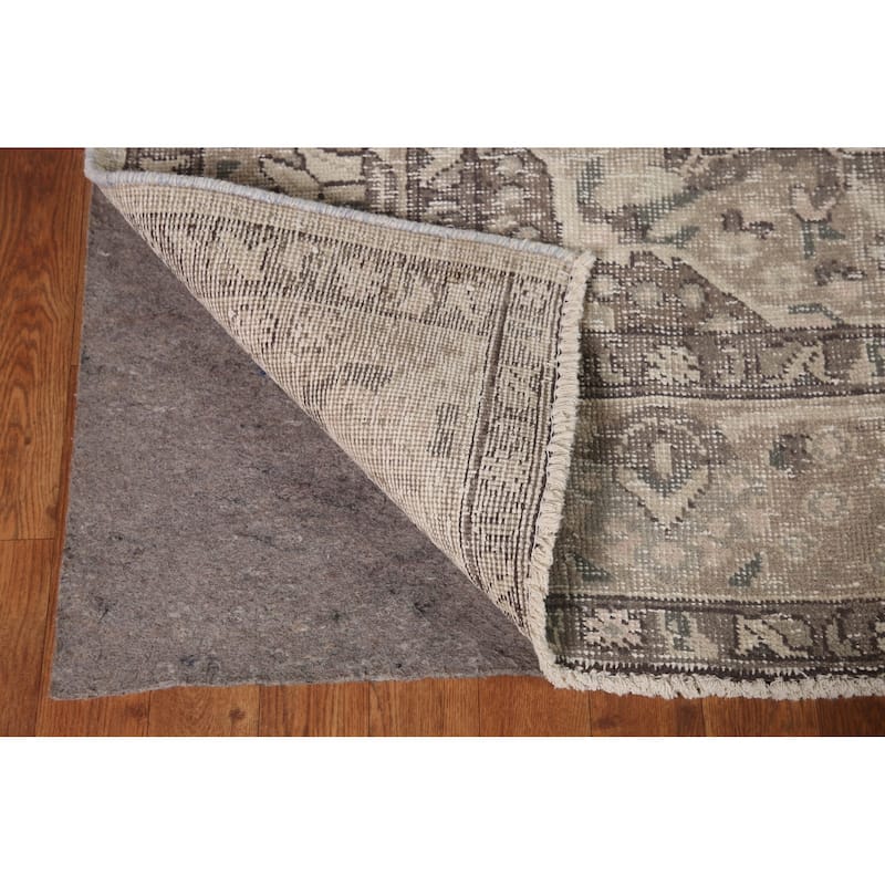 Distressed Tabriz Persian Antique Rug Handmade Oriental Wool Carpet - 6'7" x 9'2"