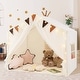 preview thumbnail 13 of 19, Costway Kids Play Tent with Door Curtains Windows Star Lights Colorful - See Details