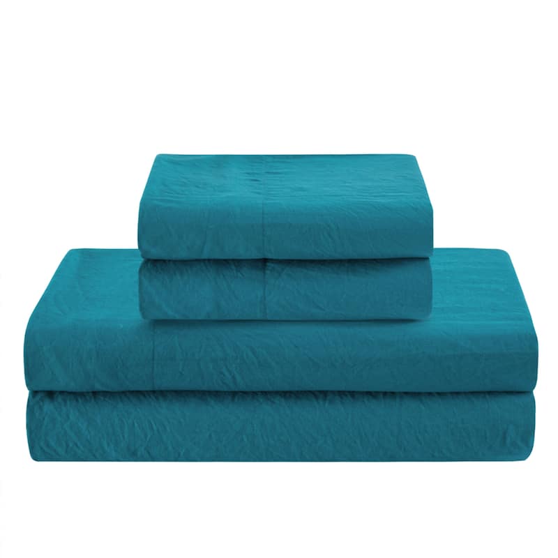 Sweet Home Collection Vintage Wash Microfiber Crinkle Sheet Sets.