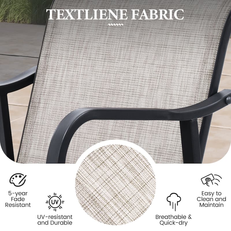 VredHom Outdoor Patio Bar Stools Lightweight Bar Chairs - 21.3" W x 22.5" D x 44" H