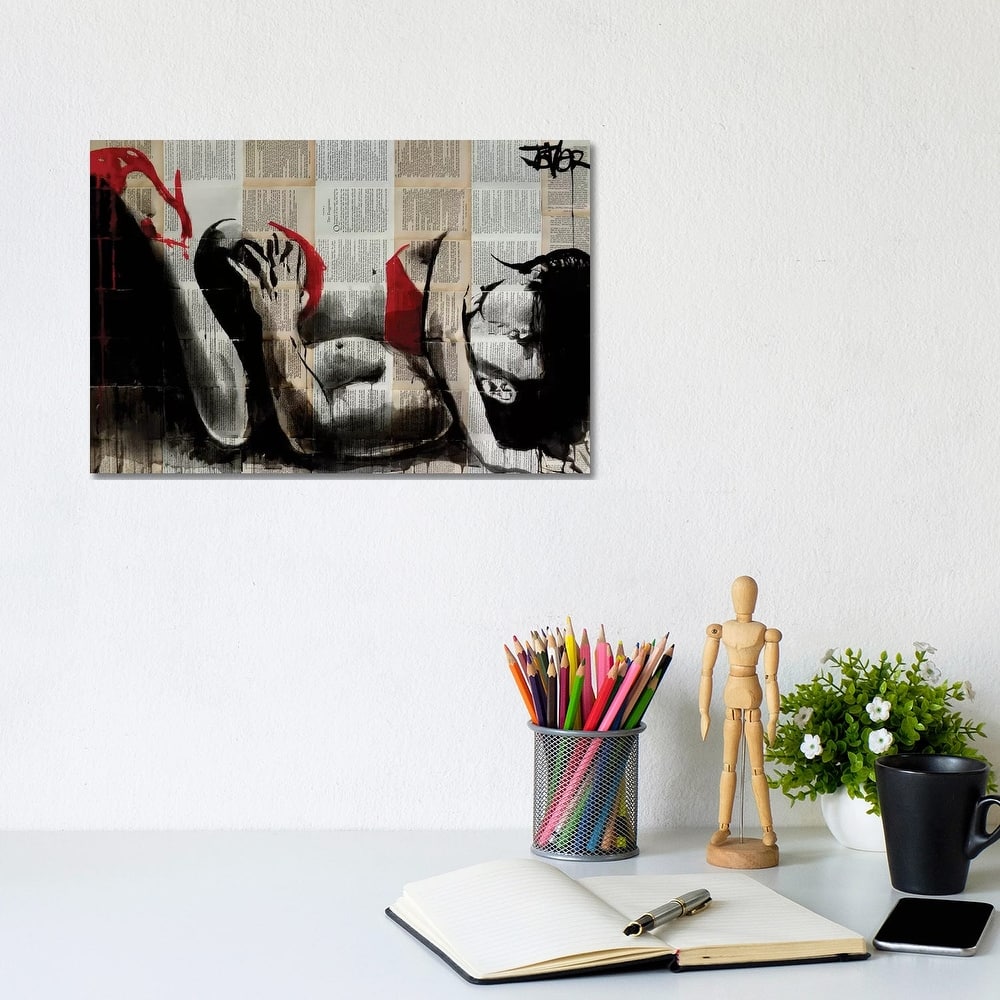 iCanvas 'Lust In Red' by Loui Jover Canvas Wall Art Print