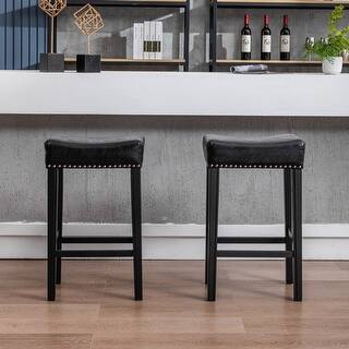 Coaster Modern Backless Counter Height Stool – Gray Faux Leather, 25