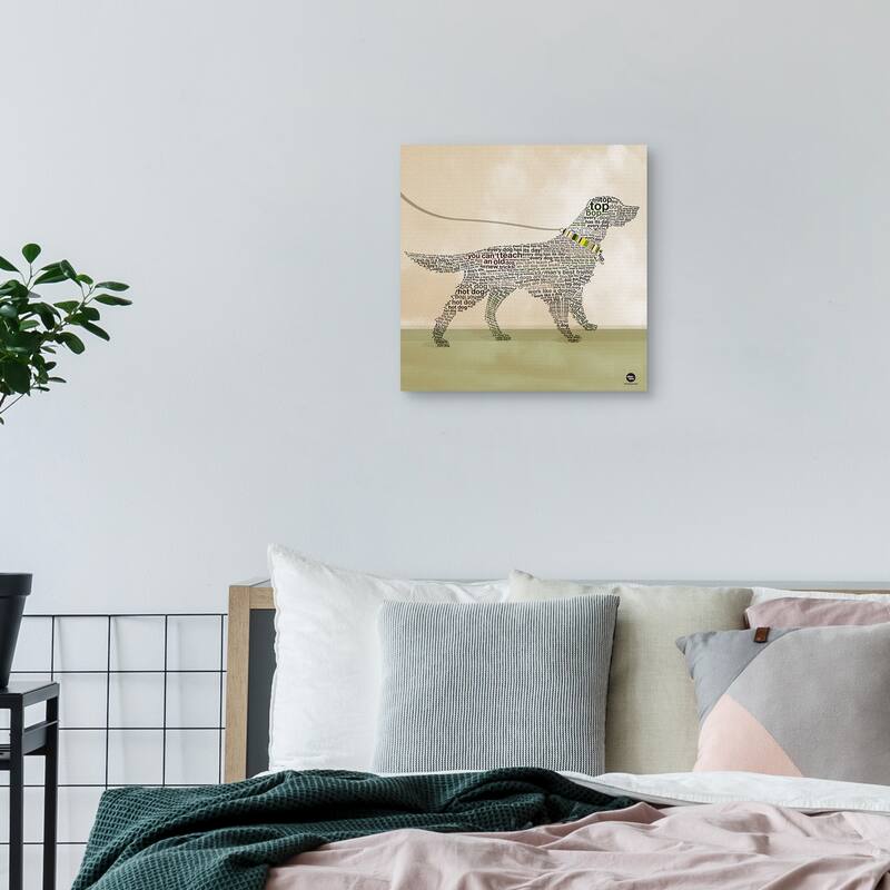 Word Dogs 4 by Dominique Vari Canvas Art Print