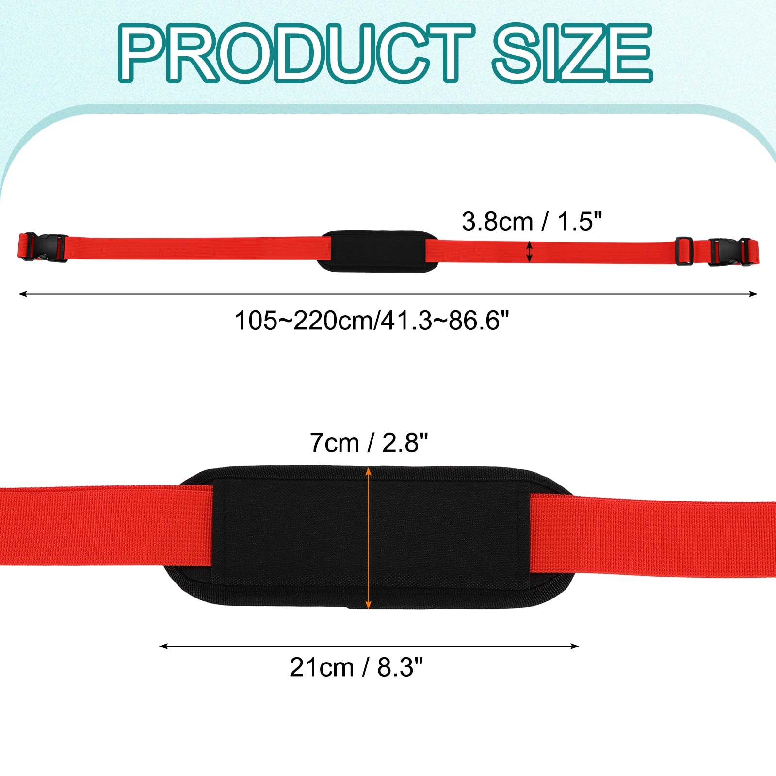 Adjustable Beach Chair Carry Straps, Heavy Duty Replacement Universal Shoulder Straps for Folding