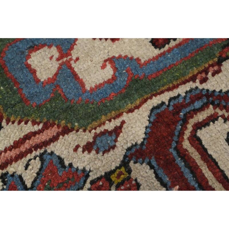 Hand Knotted Oriental 100% Wool Carpet Traditional Medallion Red Heriz Area Rug - 11' 8'' X 8' 6''